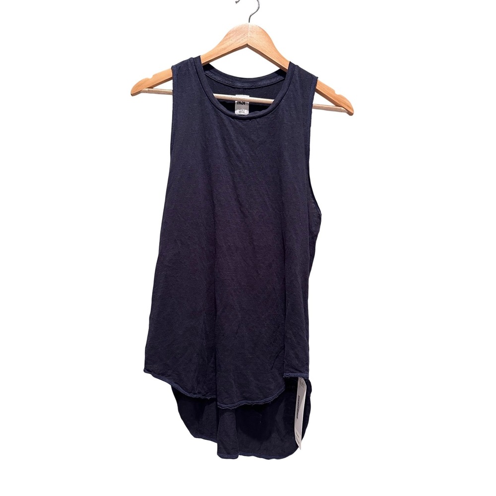 NSF‎ Navy Blue Sleeveless Linen Tank Top Slouchy Lightweight Casual Small